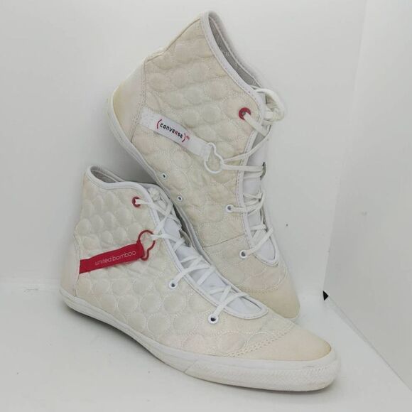 Converse One Star United Bamboo Mens Pre-owned White Quilted Sneakers-sz. 10 1/2 - Picture 1 of 6